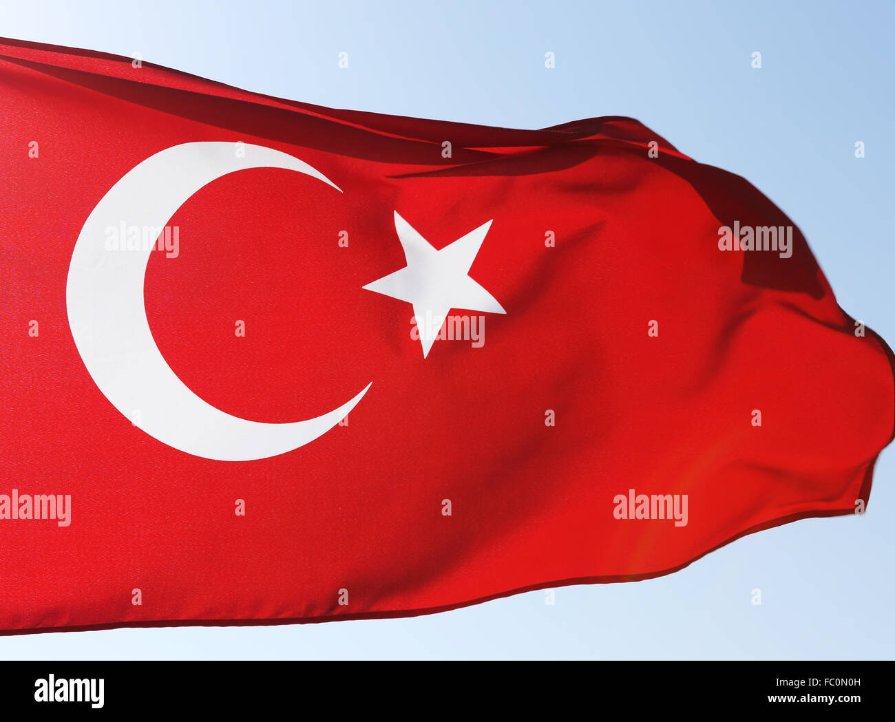 türkische Flagge Stockfoto