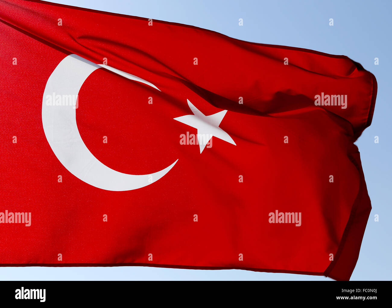 türkische Flagge Stockfoto