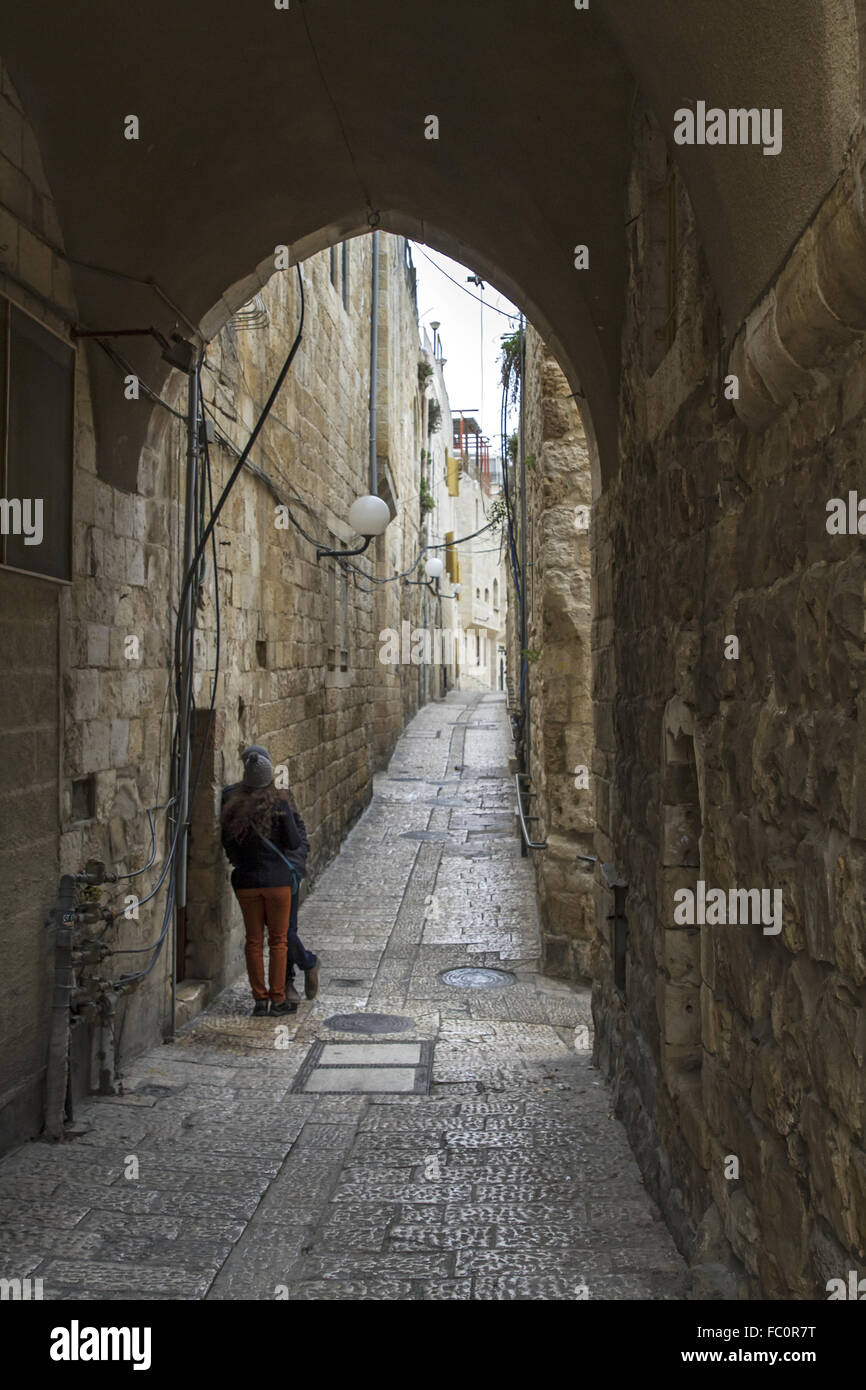 Jerusalem-Straße in der Altstadt. Stockfoto