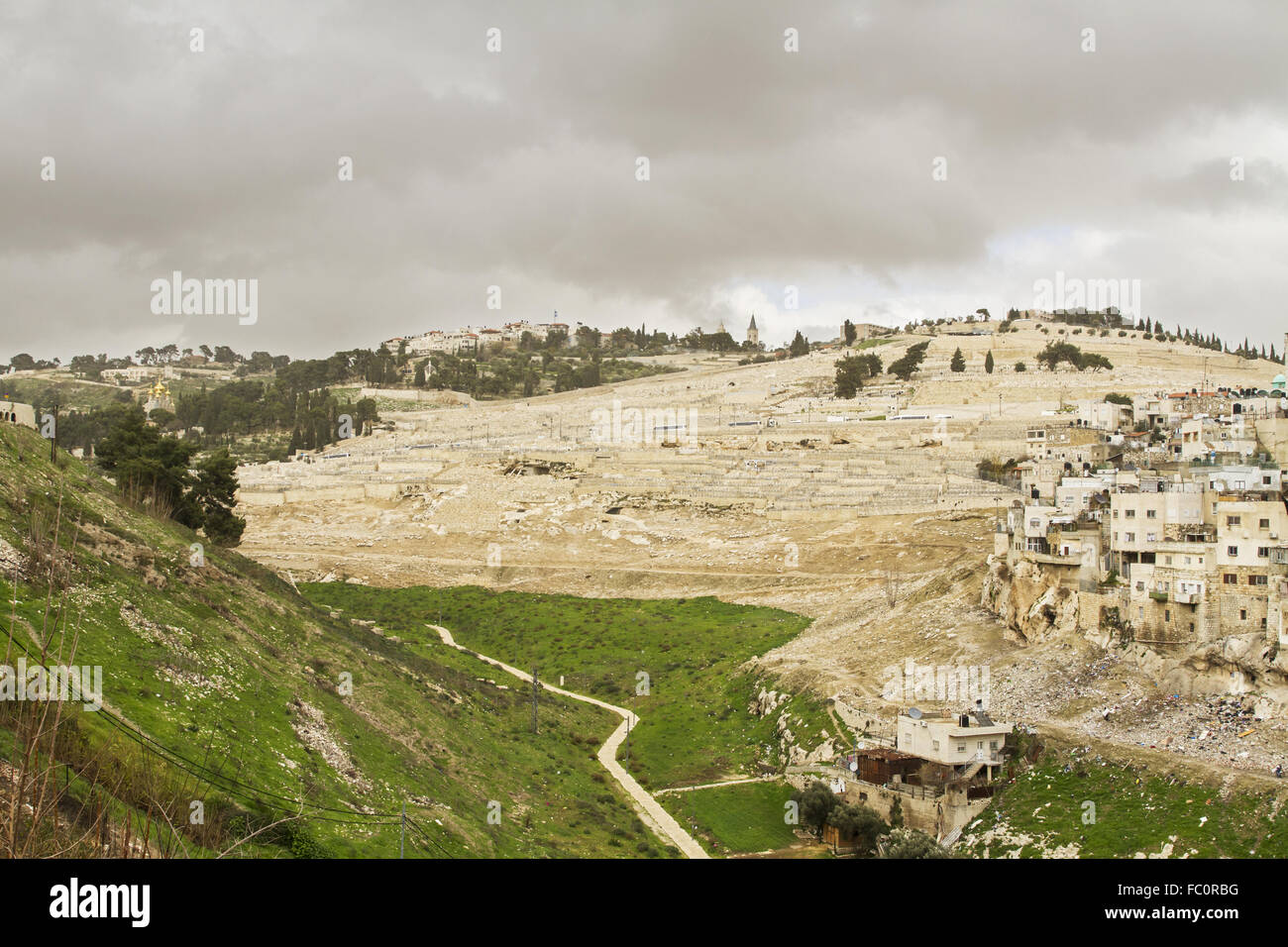 Kidron-Tal. Jerusalem Stockfoto