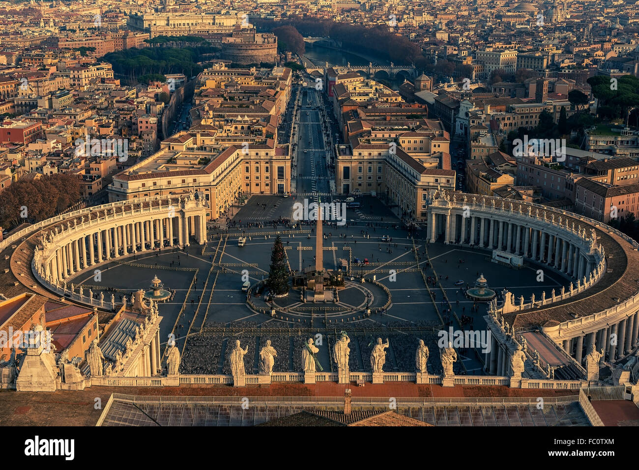 Luftaufnahme des Vatikan und Rom, Italien Stockfoto