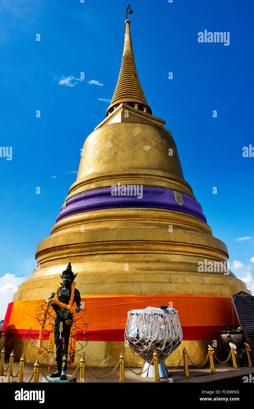 Goldene Stupa der Wat Saket, Bangkok, Thailand Stockfoto