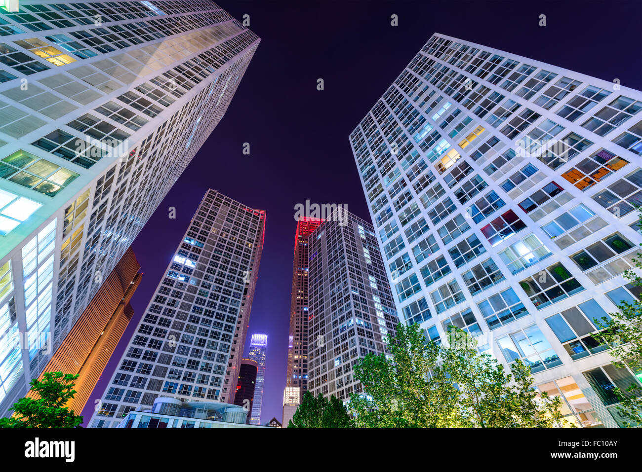 Peking, China modernen Bürogebäuden. Stockfoto