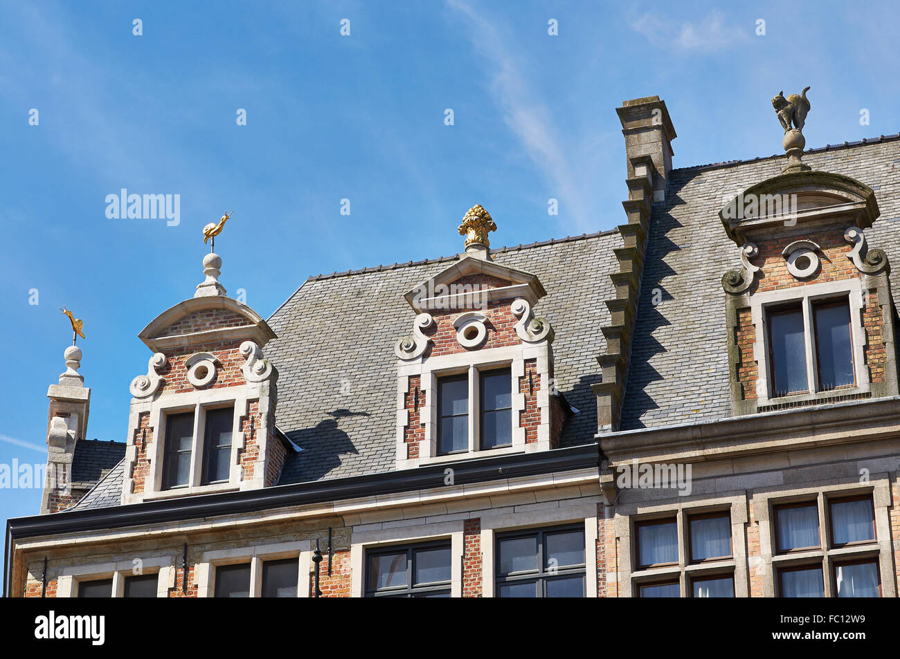 Gebäude auf dem Markt, Brügge, Belgien Stockfoto