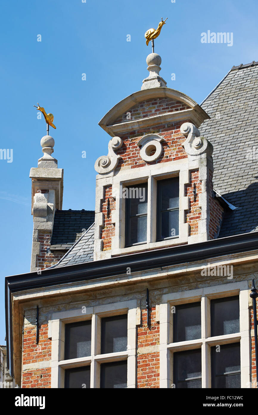 Gebäude auf dem Markt, Brügge, Belgien Stockfoto