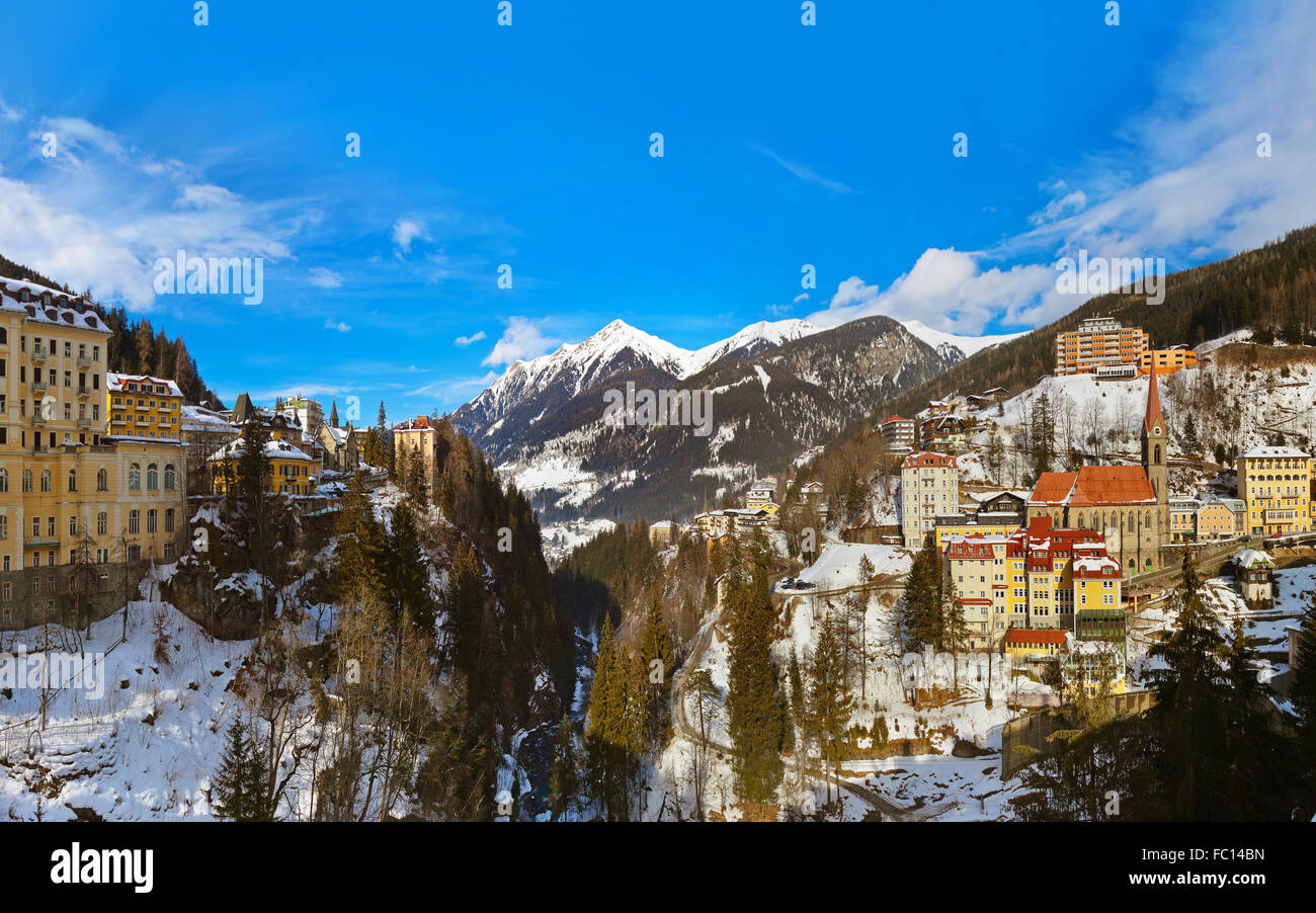 Berge-Skigebiet Bad Gastein-Österreich Stockfoto