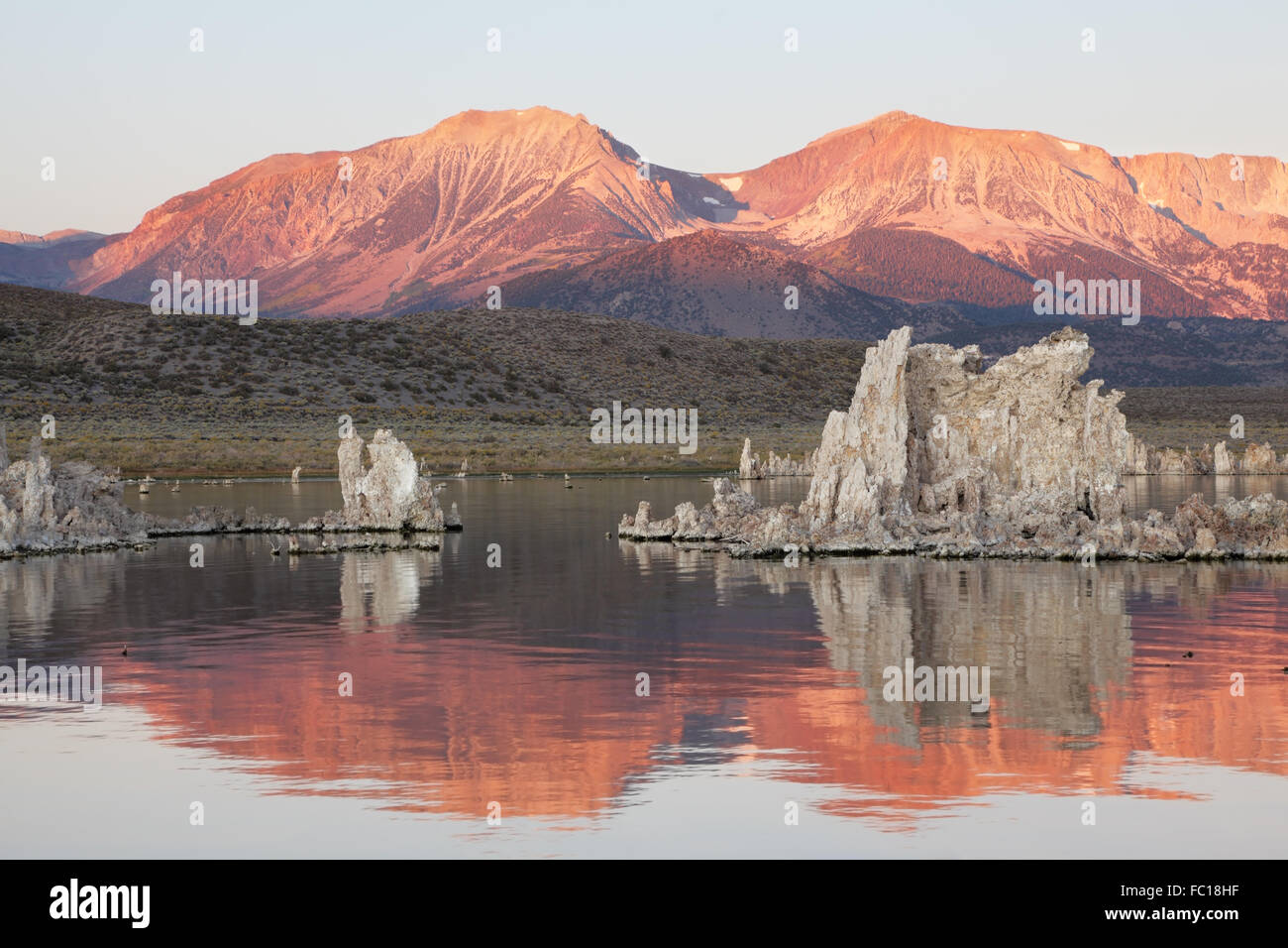 Der See ist eine Menge von schönen Riffen Tuffstein Stockfoto