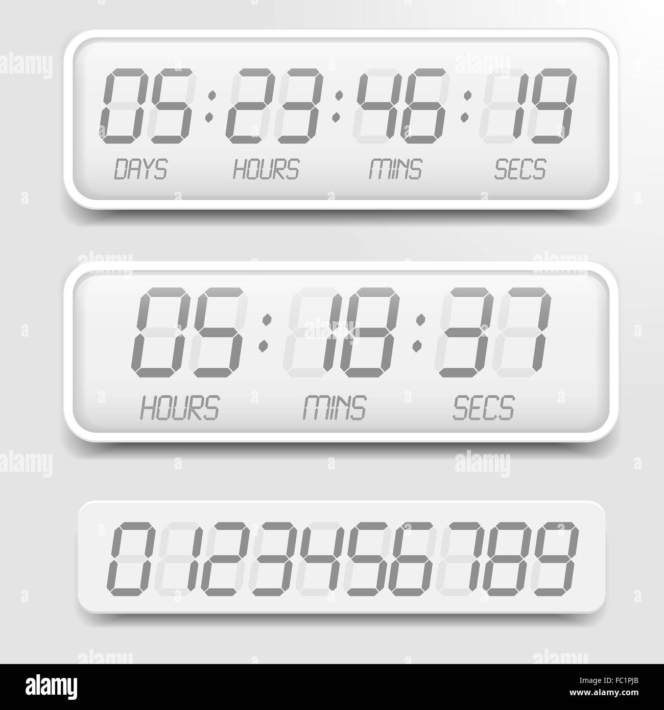 Digitalen Countdown-Timer Stockfoto