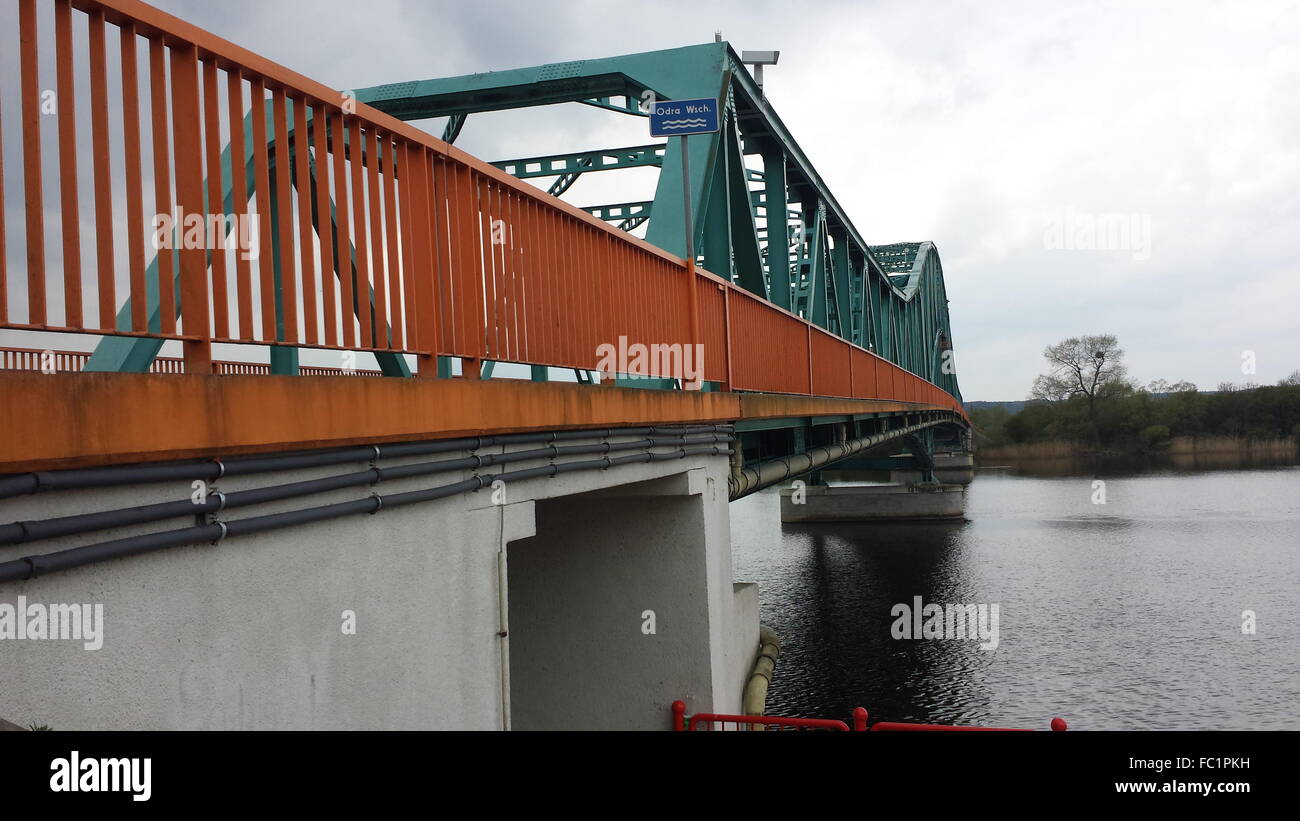 Gryfino Polen Brücke Stockfoto