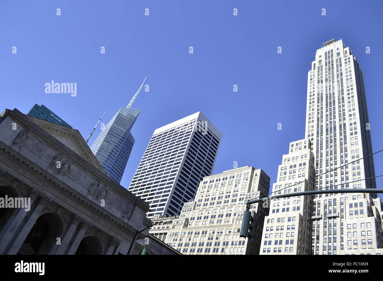 NY-Stadtbibliothek Stockfoto