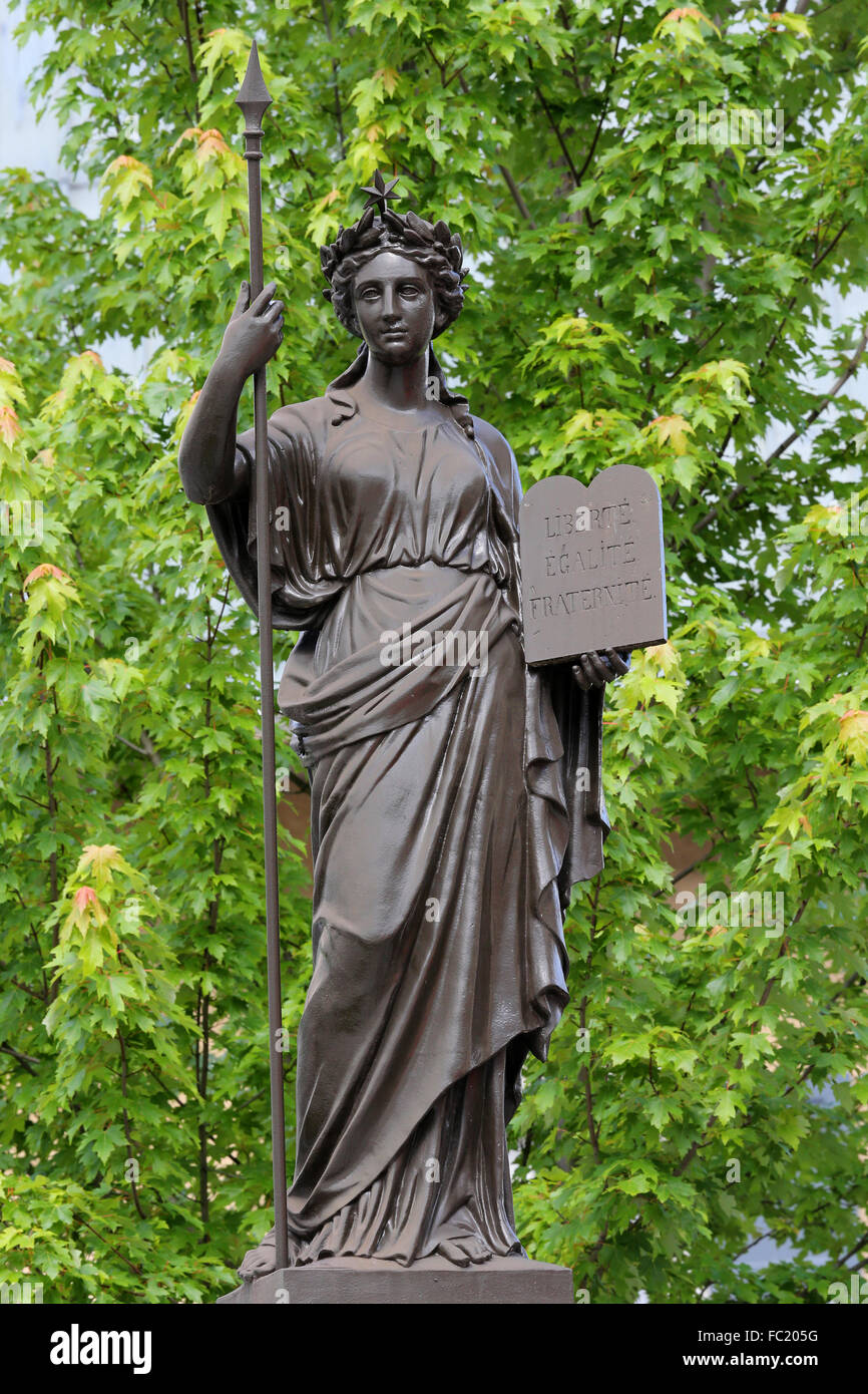 Französischen Republik allegorische Statue. Stockfoto