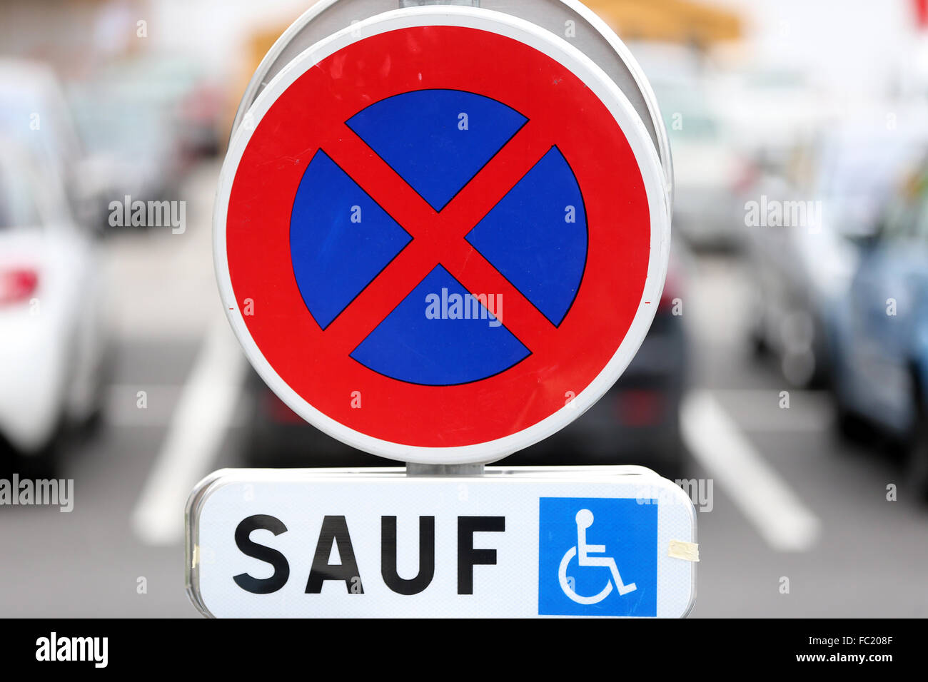 Behinderten-Parkplätze. Stockfoto