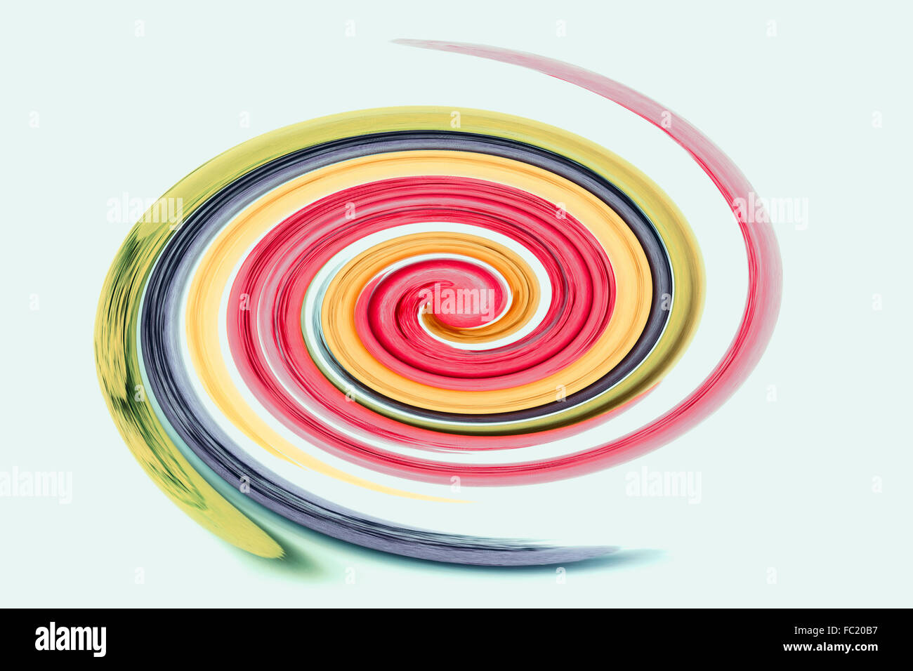 Abstrakte bunte schöne Spirale in Photoshop bearbeitet Stockfoto