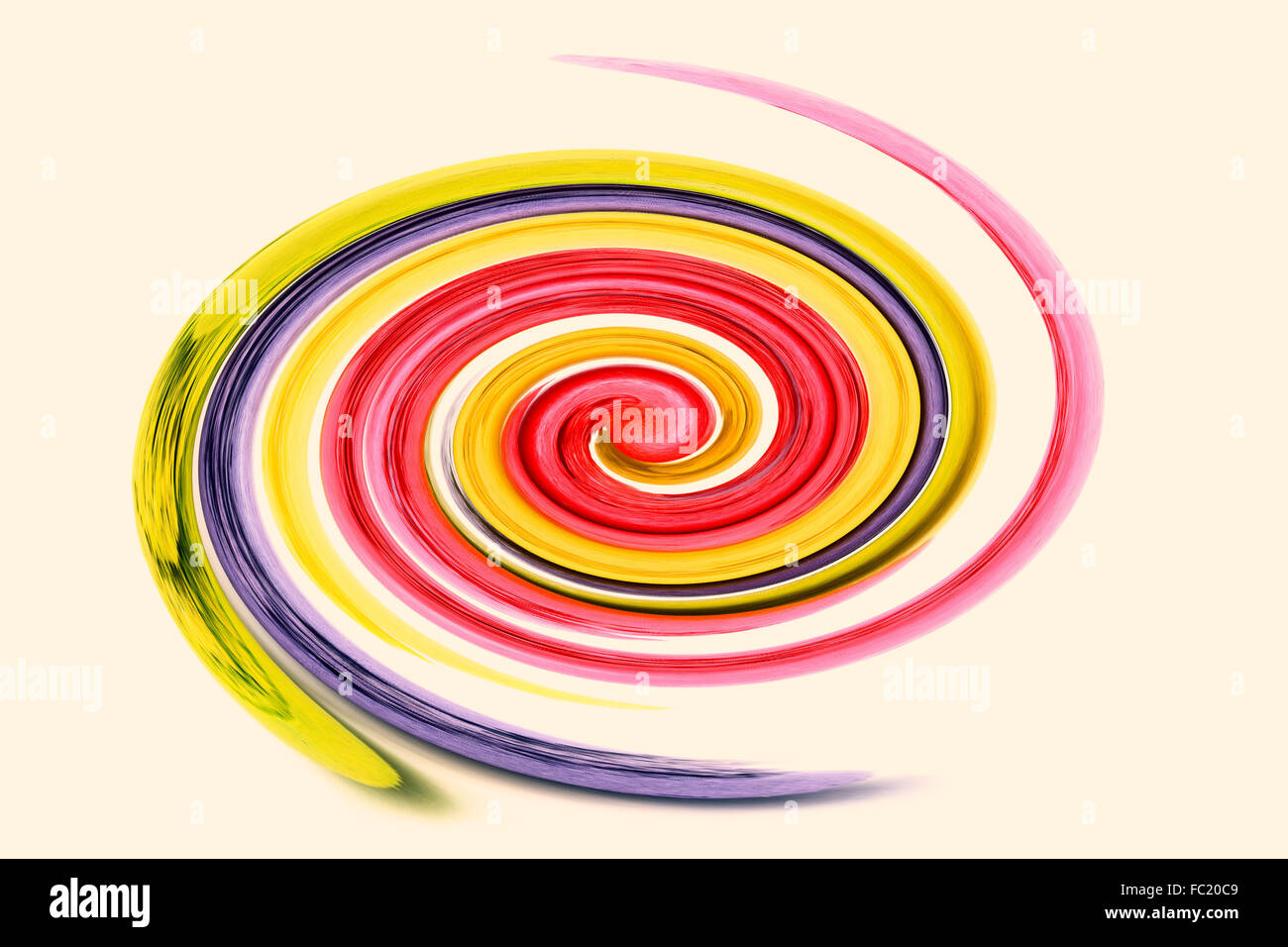 Abstrakte bunte schöne Spirale in Photoshop bearbeitet Stockfoto