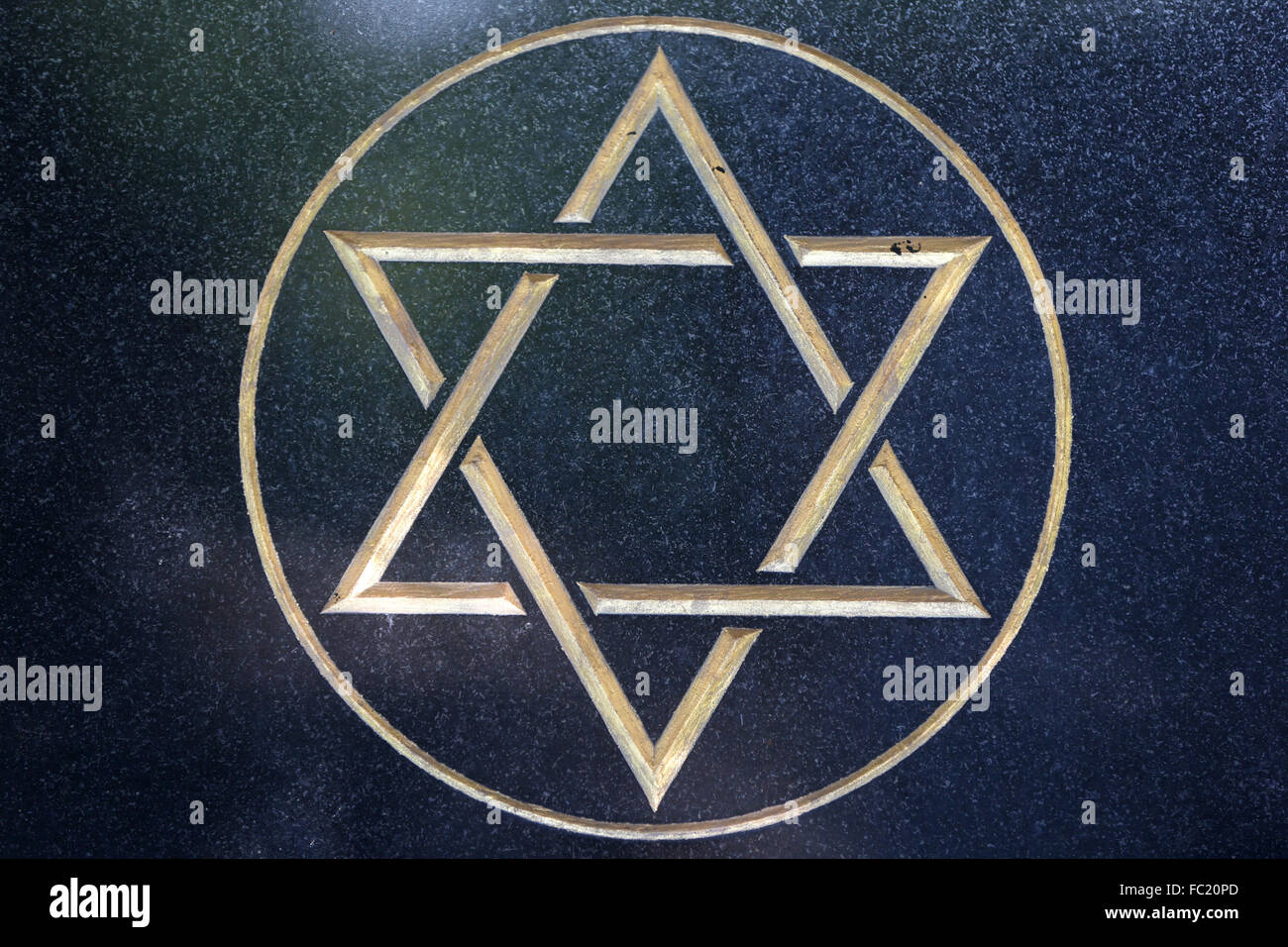 Friedhof Pere Lachaise. Jüdischen Stern. Stockfoto