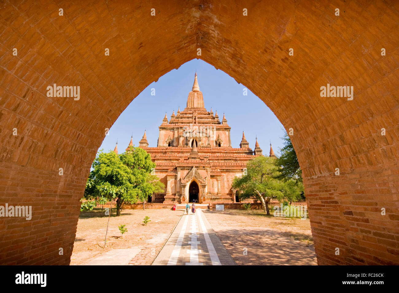 Sulamani Paya, einer der vielen Tempel in Bagan, Myanmar Stockfoto