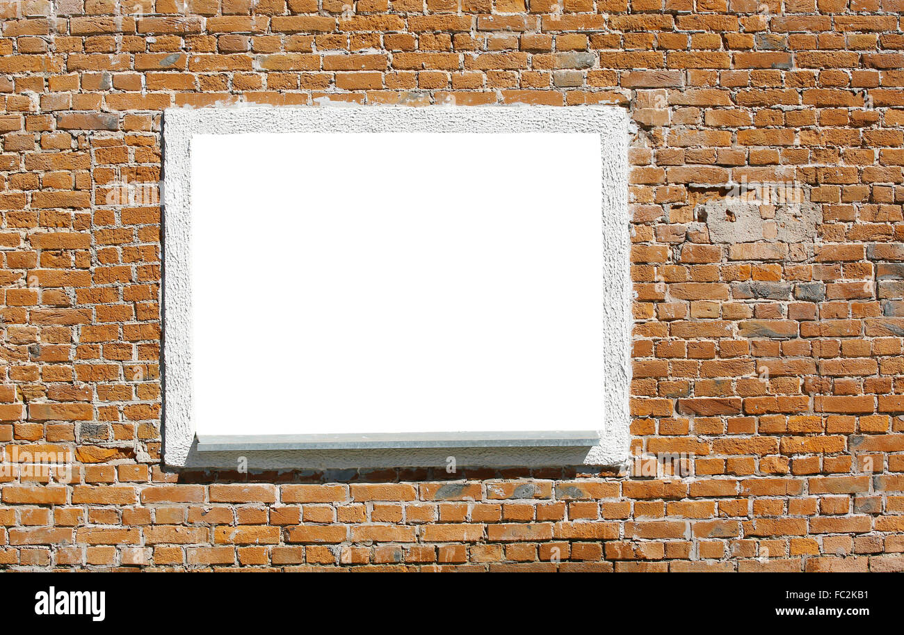 Fenster auf eine alte Mauer. Fragment Stockfoto