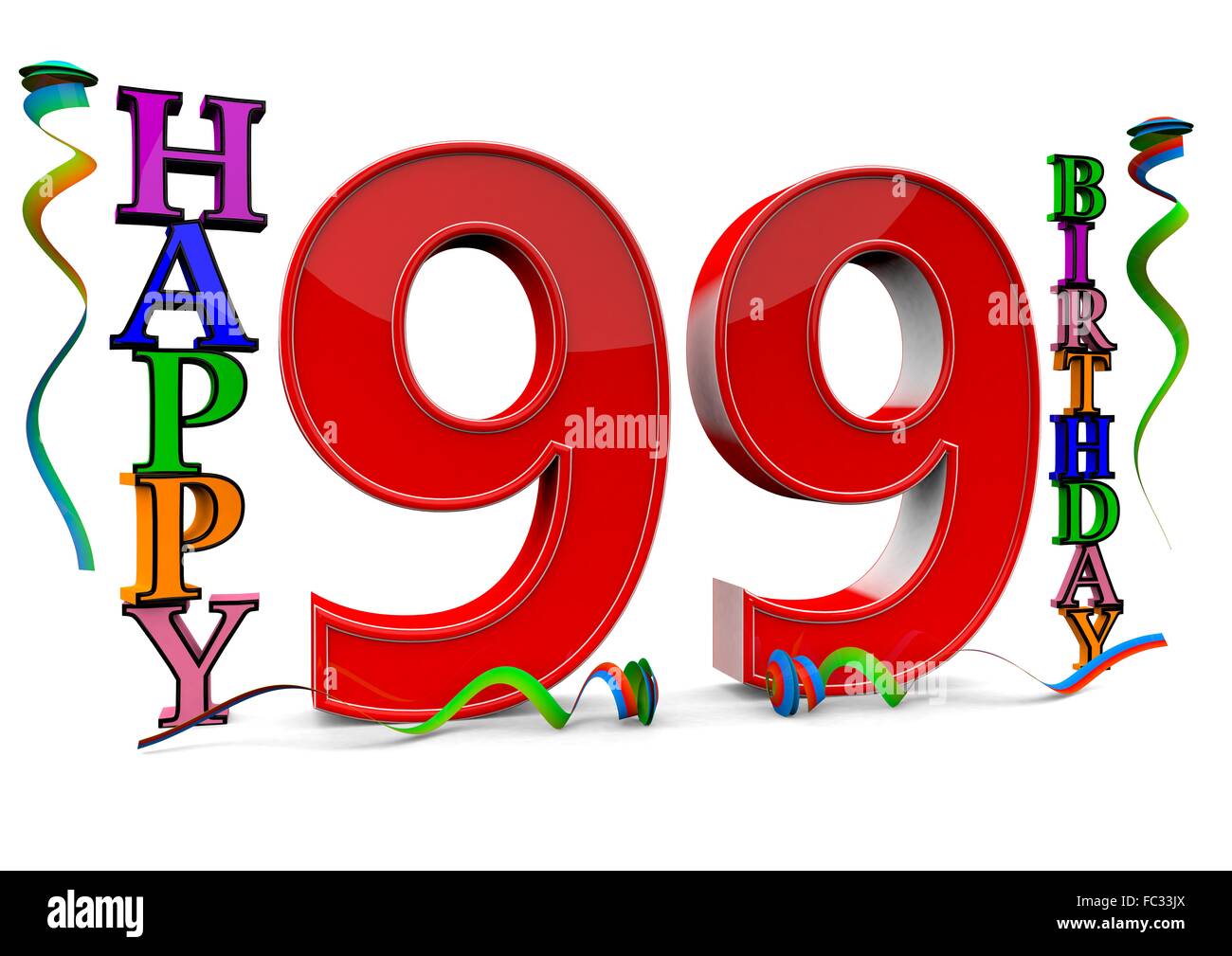 Happy-99. Geburtstag Stockfoto