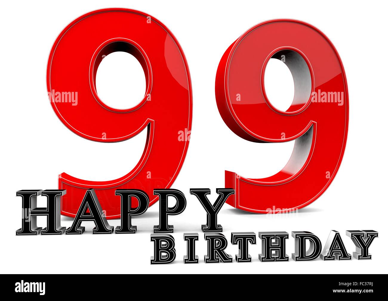 Happy Birthday Zum 99. Frowein Stockfoto