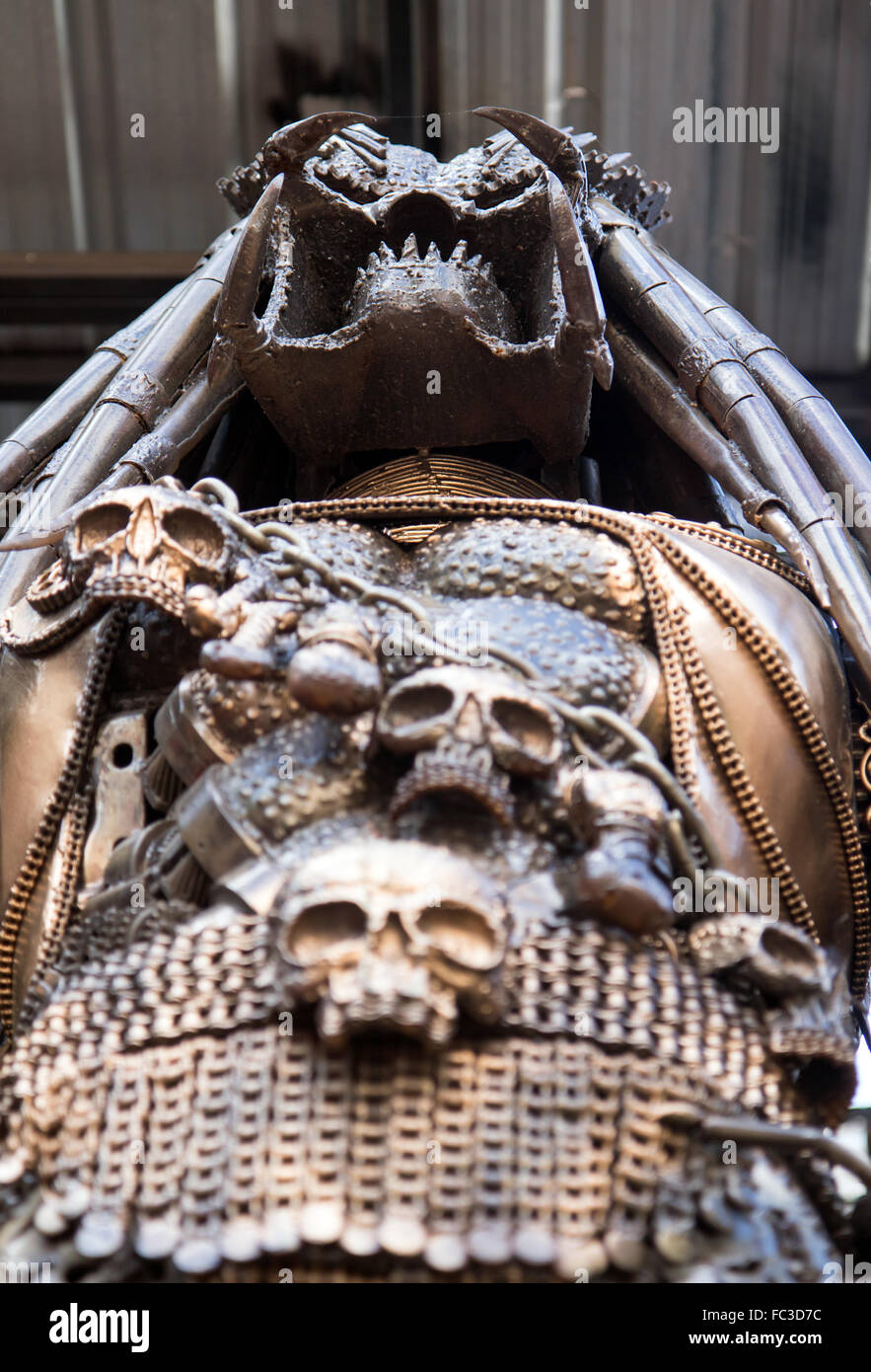 Metall-Statue des Raubtiers Stockfoto