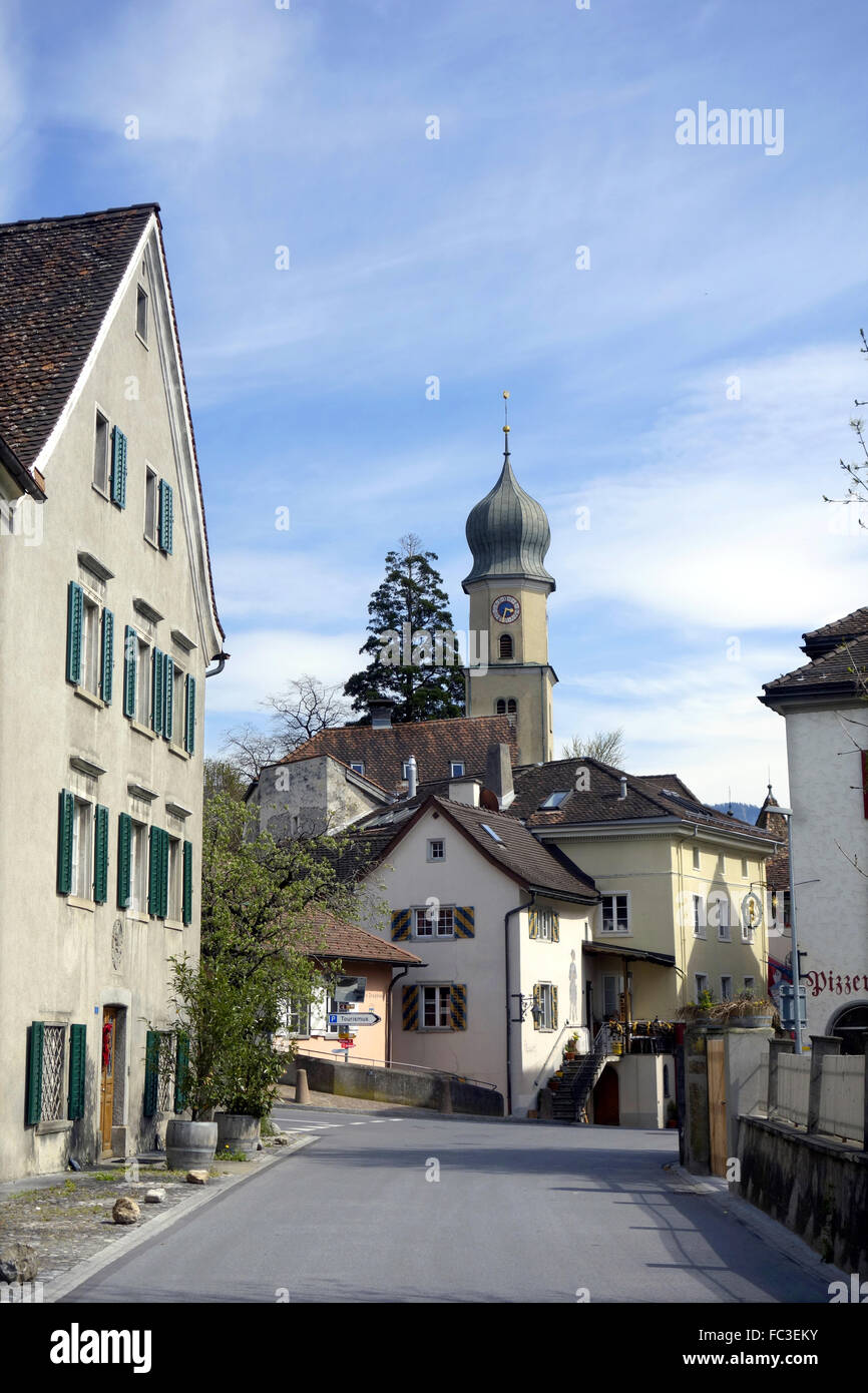 Maenfield Graubündens Kanton Graubünden Stockfoto