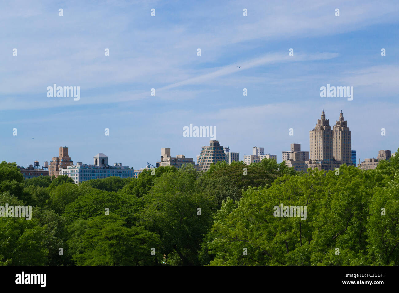 Upper West Side aus dem Metropolitan museum Stockfoto
