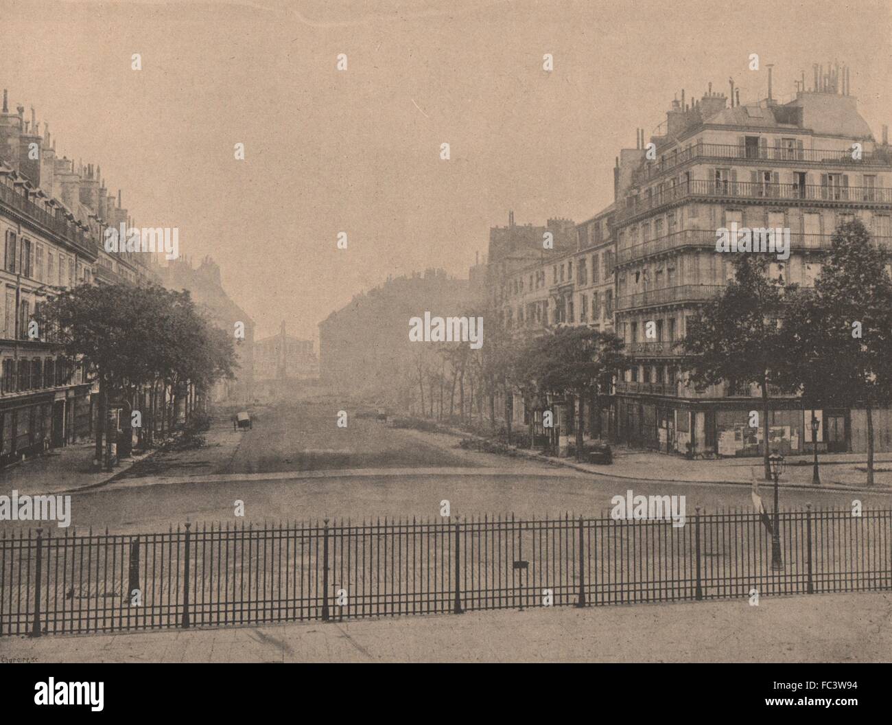 PARIS KOMMUNE 1871. La Rue Royale (Tricolore Flotte Sur la Madeleine), c1873 Stockfoto