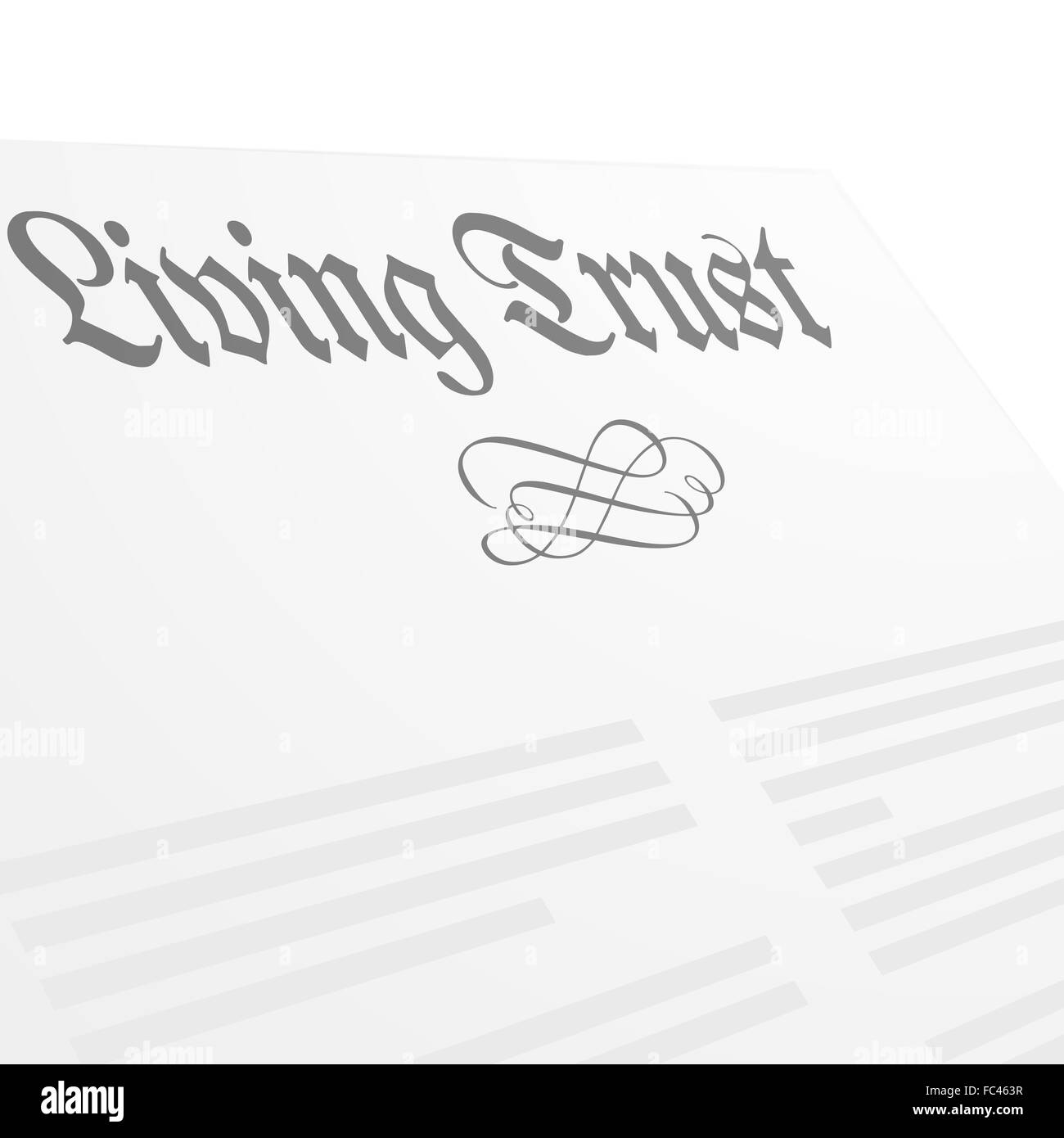 Lebendigen Vertrauen Brief Stockfoto