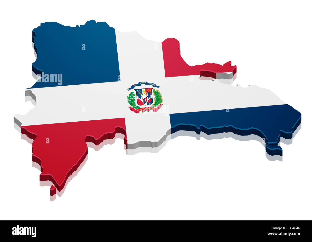 Karte Dominikanische Republik Stockfoto