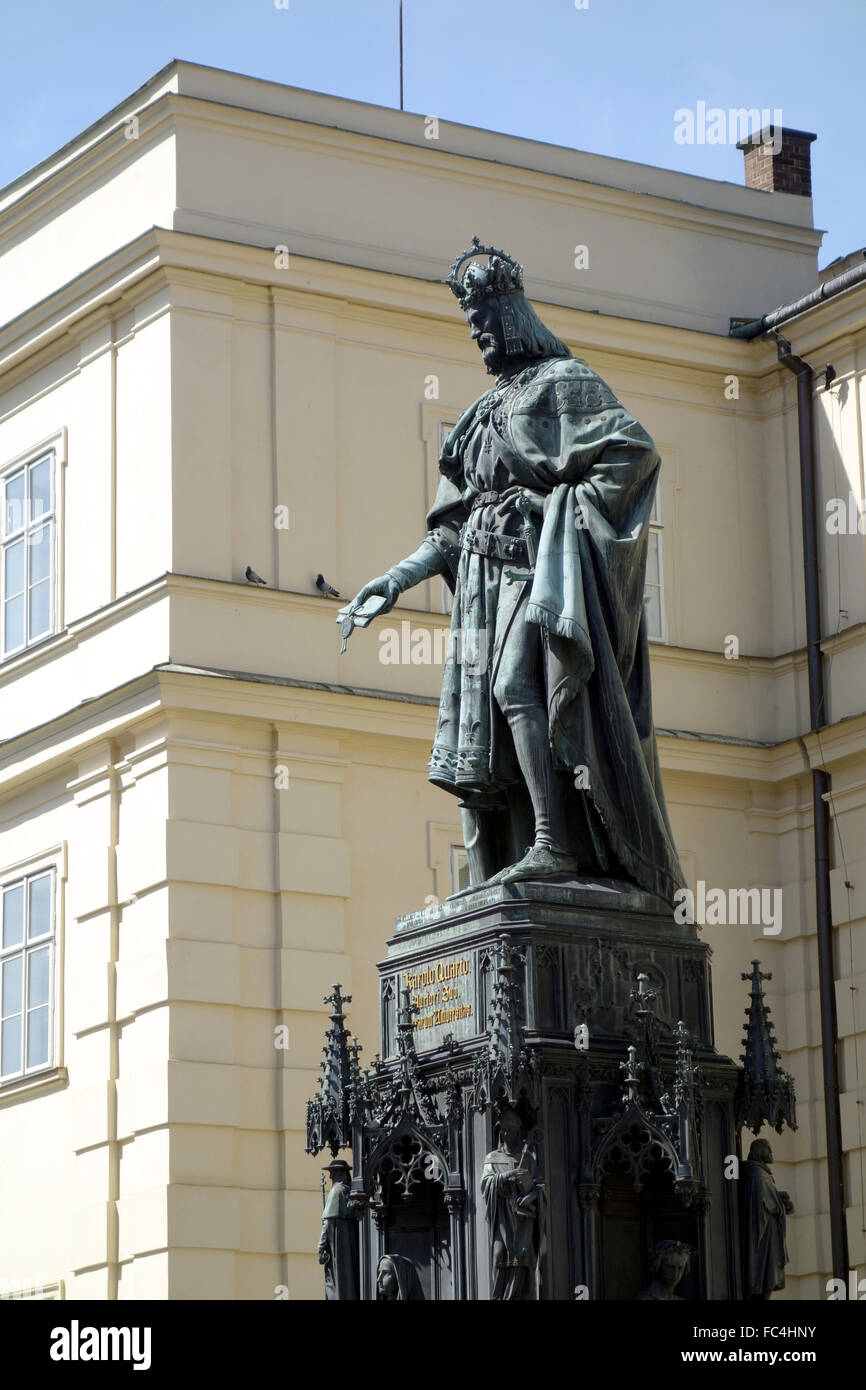 Statue Karl IV Stockfoto
