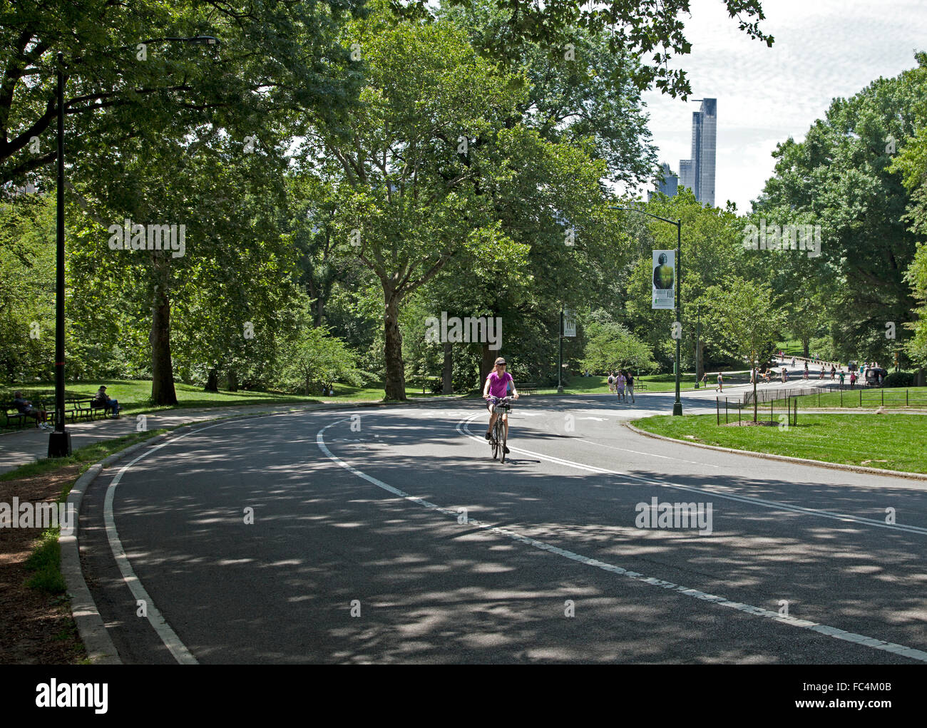 Radfahren im Central Park Stockfoto