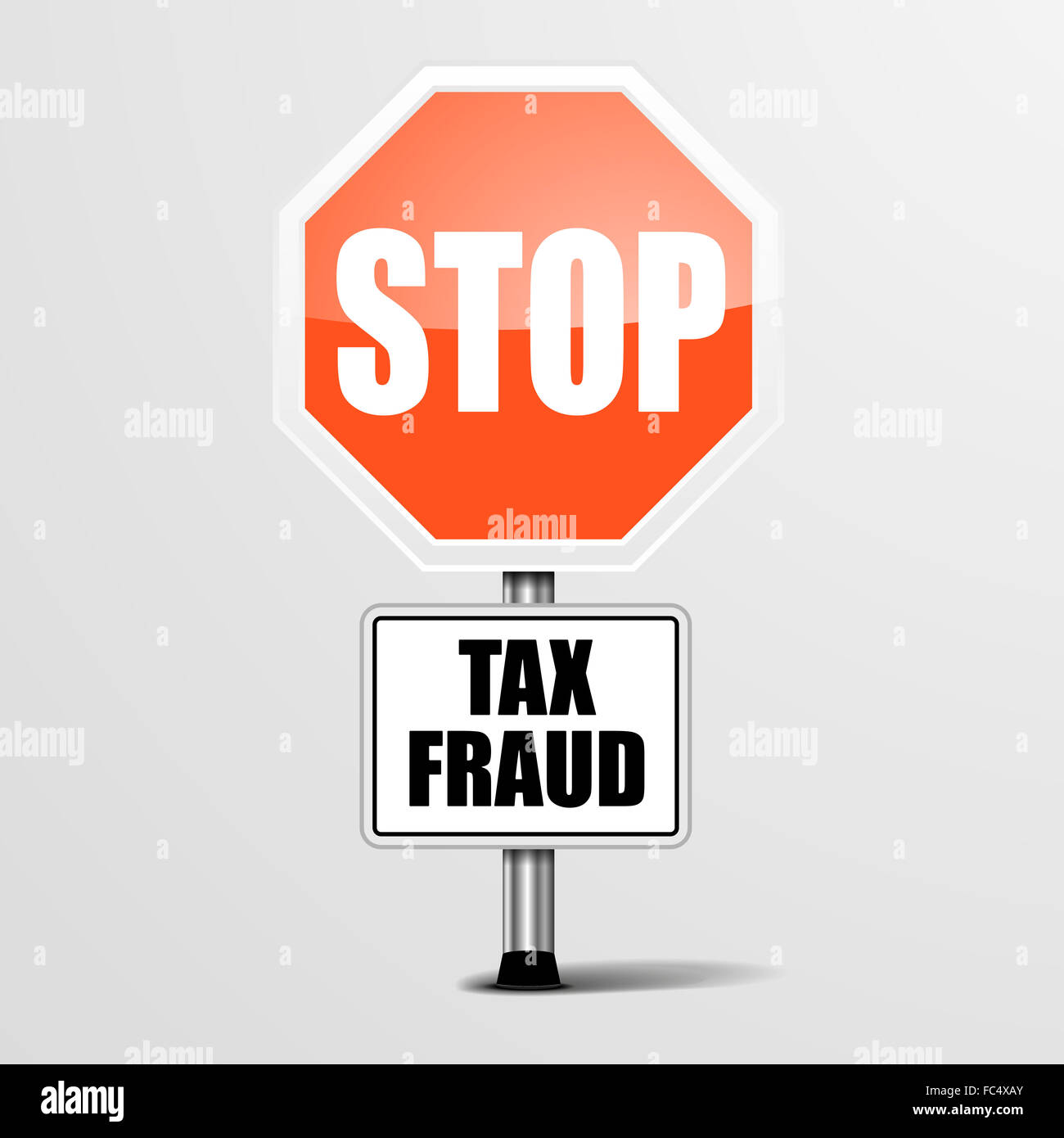 Stop Steuerbetrug Stockfoto