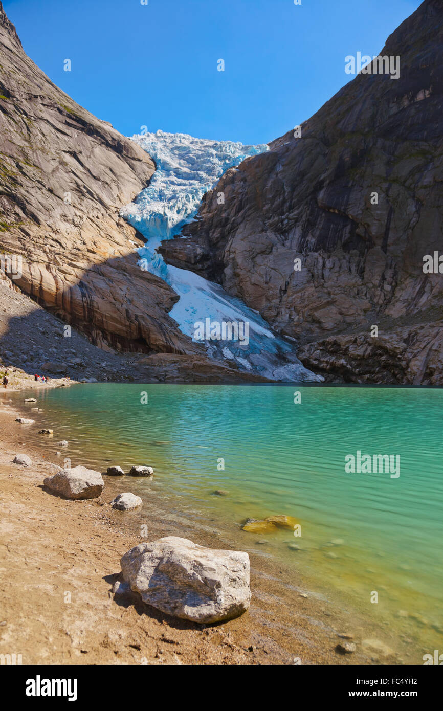 Briksdal Gletscher - Norwegen Stockfoto