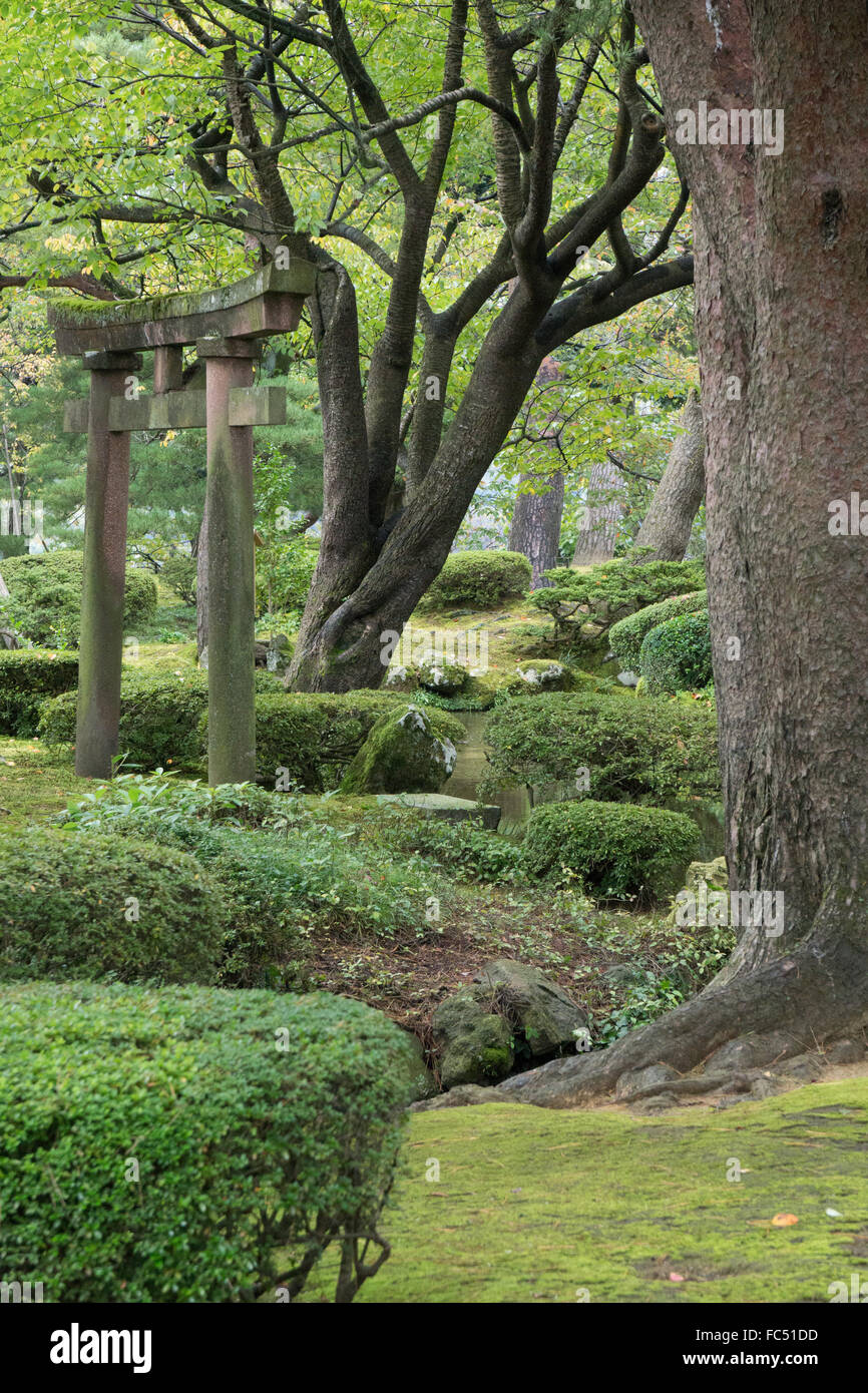 Kenroku-En Garten Kanazawa, Japan Stockfoto