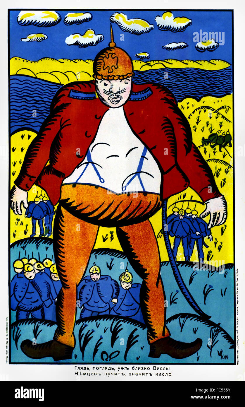 Lubok 1914 Kasimir Malewitsch 1878-1935 russische Russland UdSSR Stockfoto