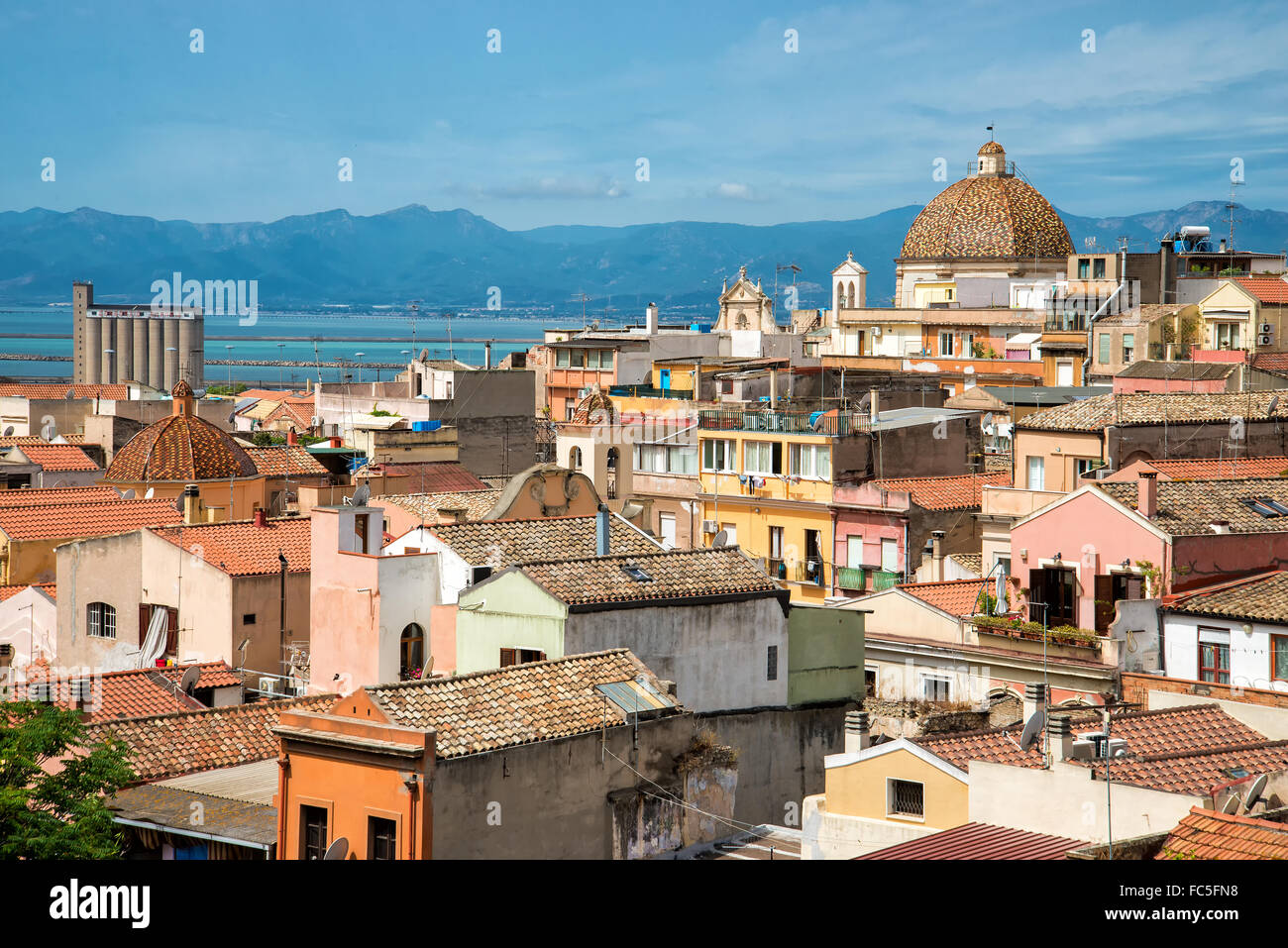 Altstadt in Cagliari Stockfoto