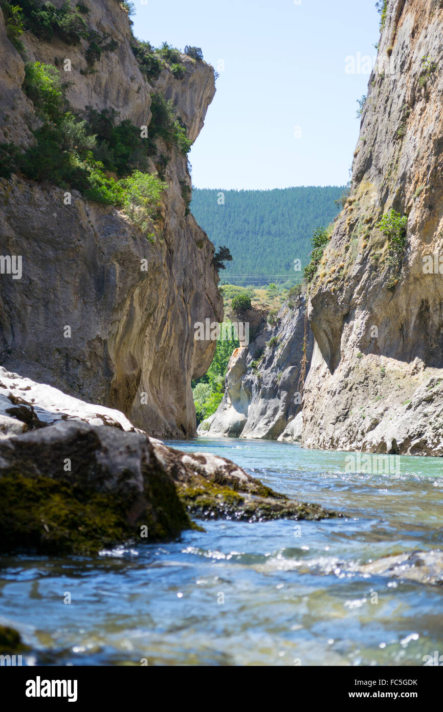 Irati Fluss in lumbier Stockfoto