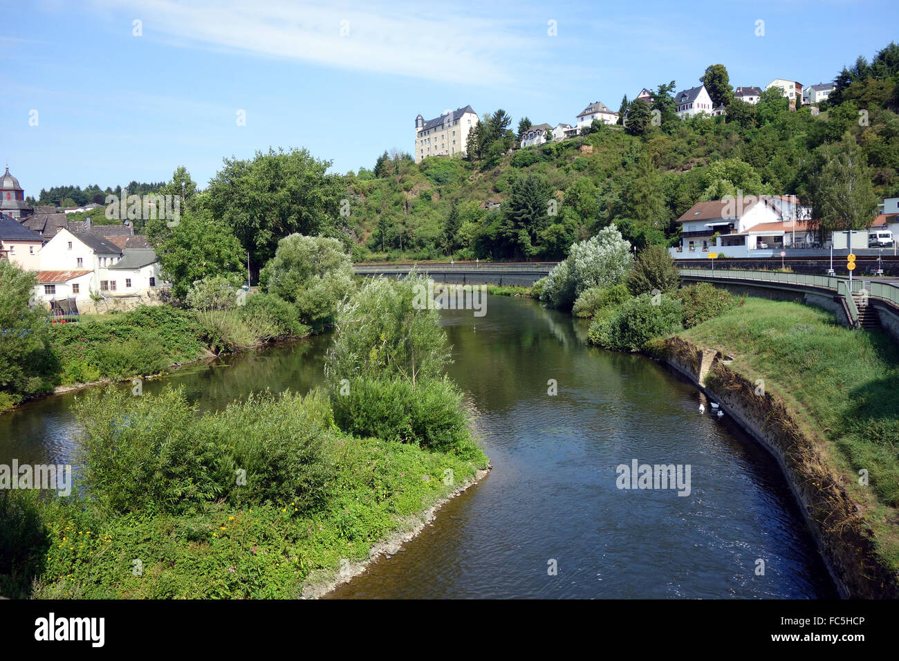 Runkel am Fluss Lahn West Deutschland Stockfoto