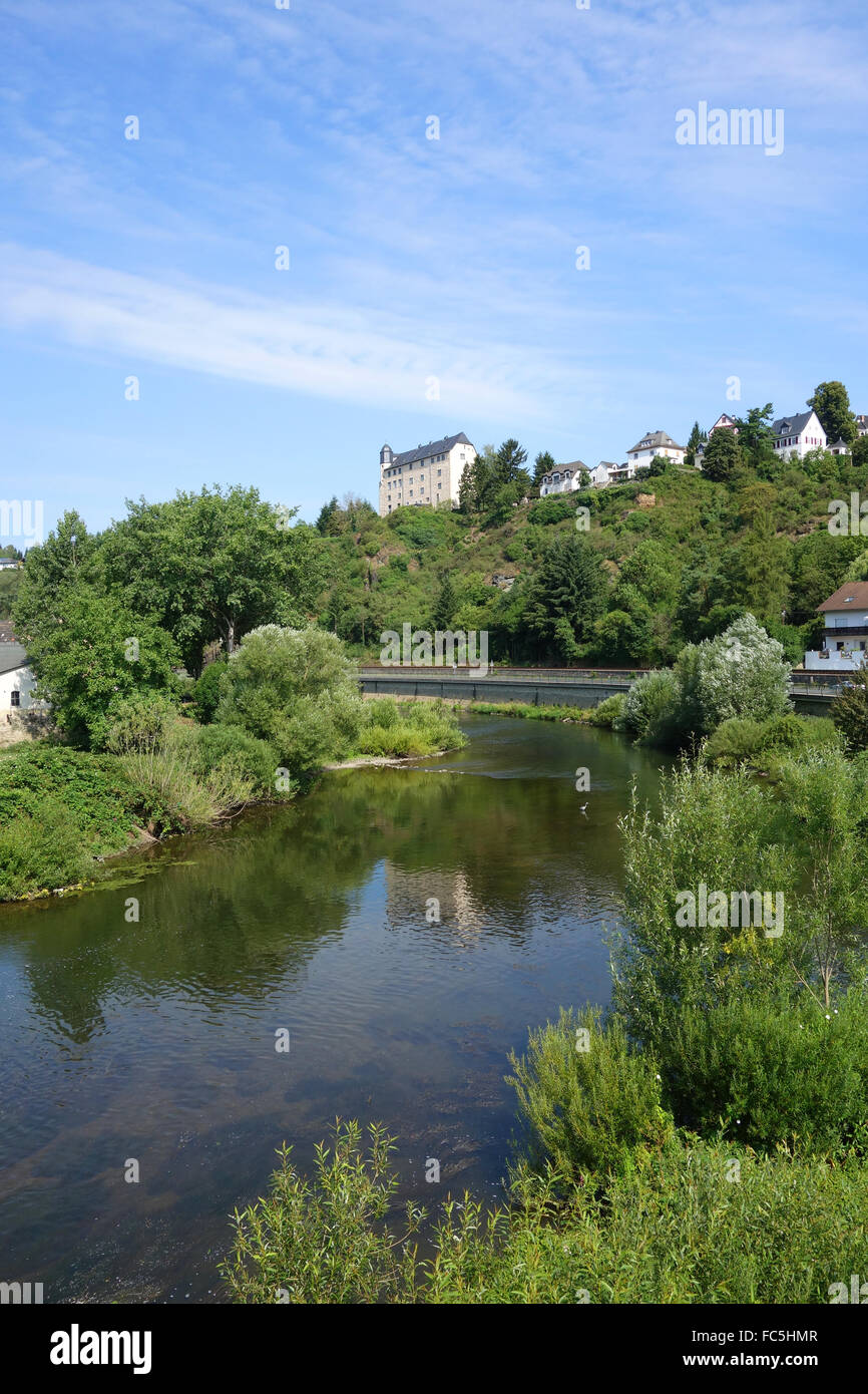 Runkel am Fluss Lahn West Deutschland Stockfoto