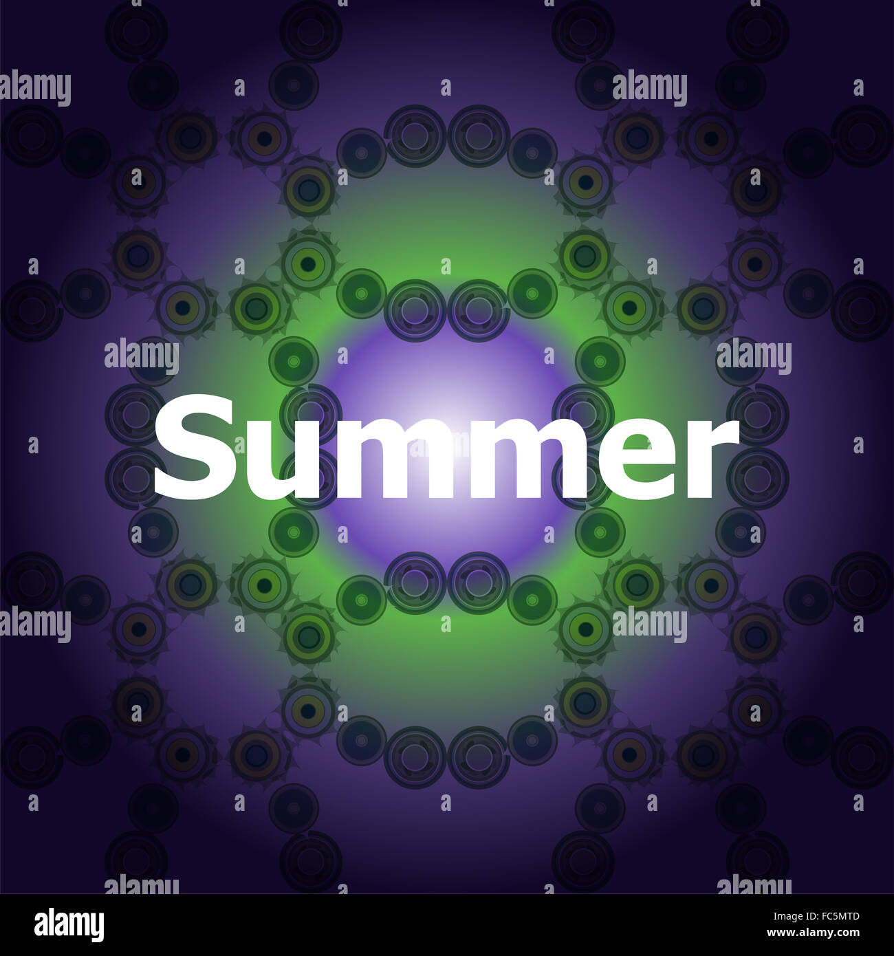 Sommer-Wörter auf abstrakt Stockfoto