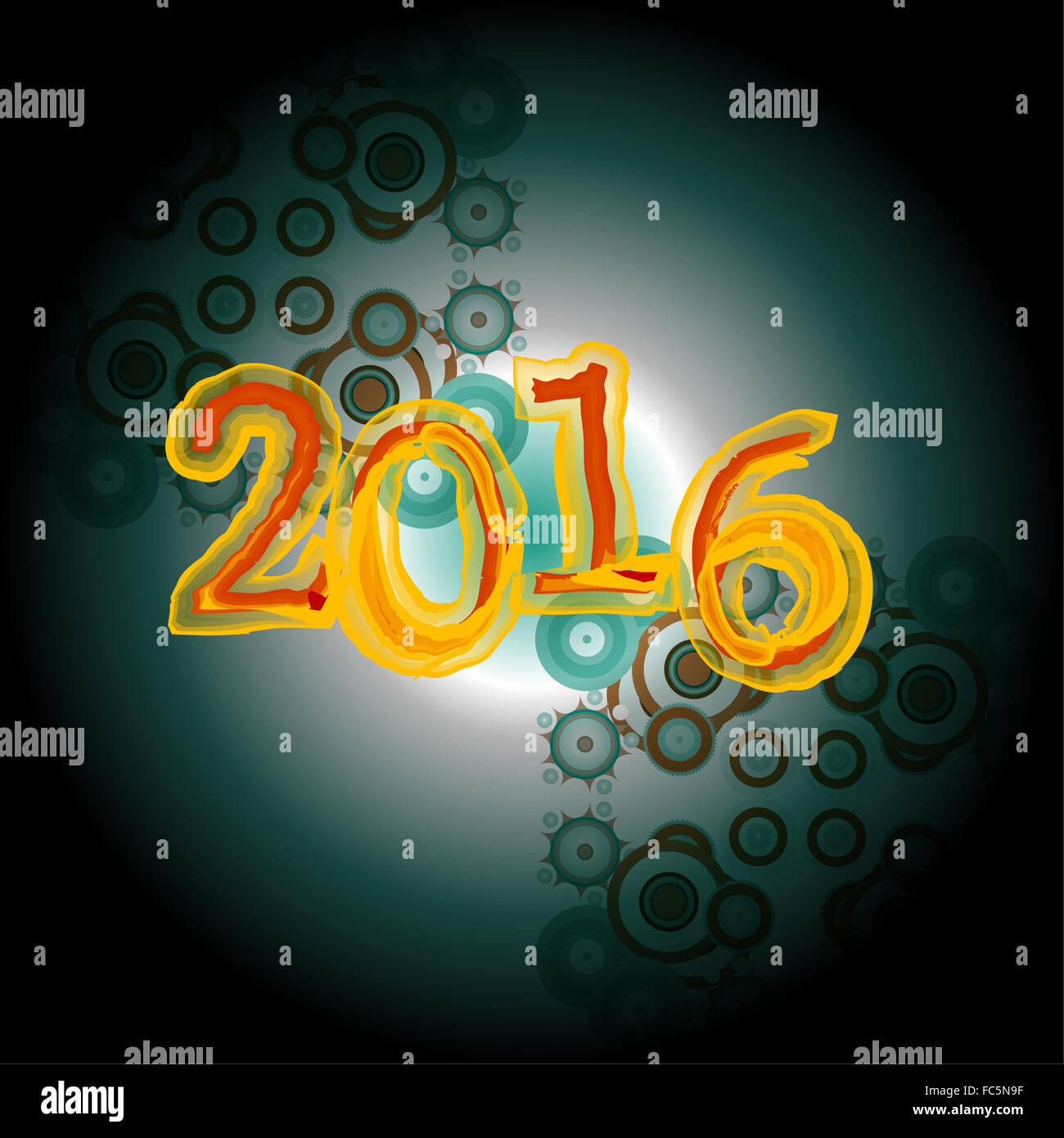 2016 kreative Grußkarte design Stockfoto