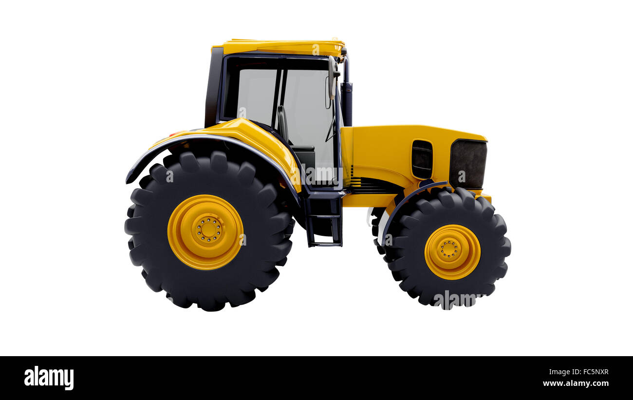 Bauernhof Traktor isoliert Stockfoto