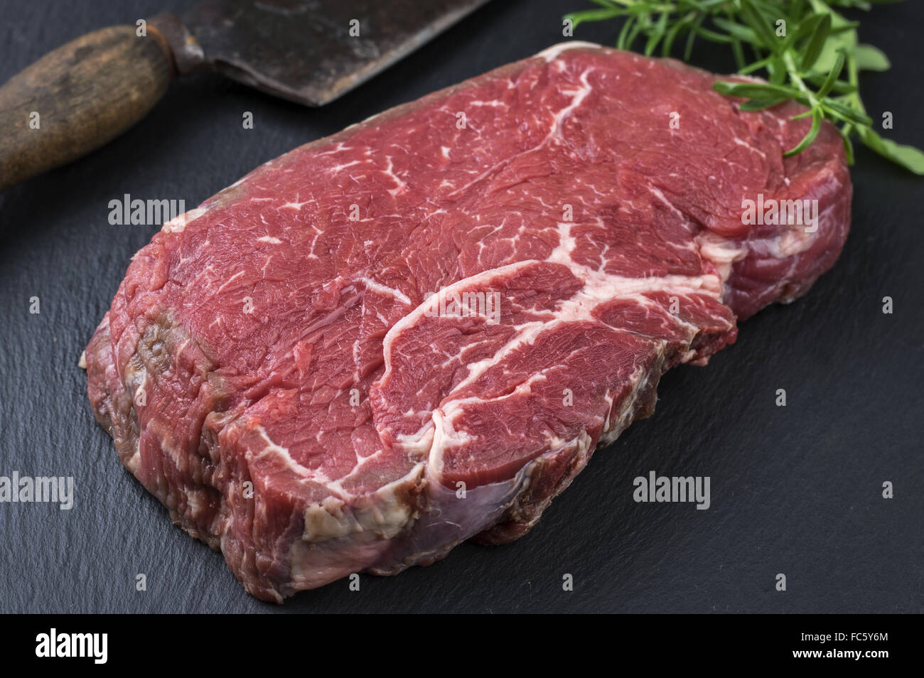 Unteren Runde Steak Stockfoto