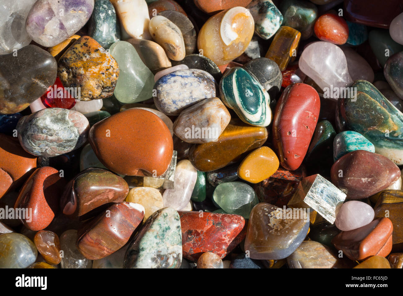Mineralien, Edelsteine - Hintergrund Stockfoto