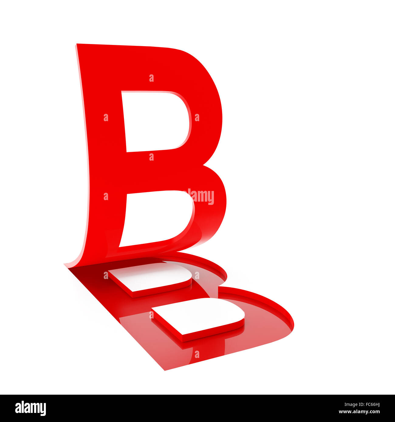 Buchstabe B, 3d render Stockfoto