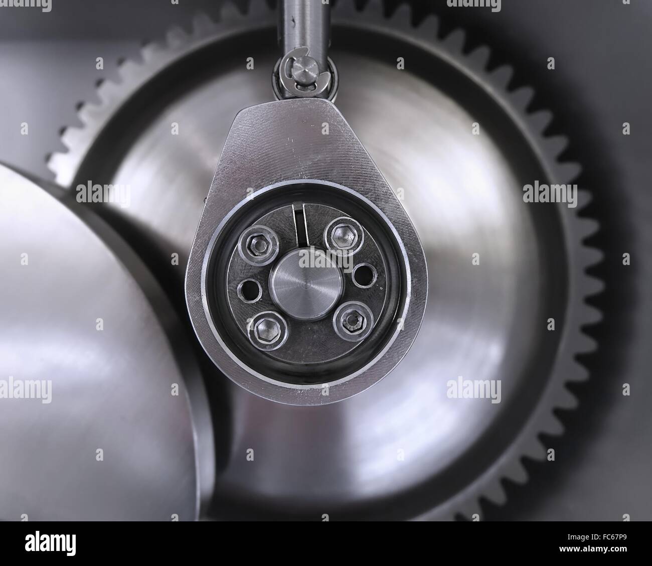 Industrielle Detail aus Edelstahl, die technischen Komponenten Stockfoto