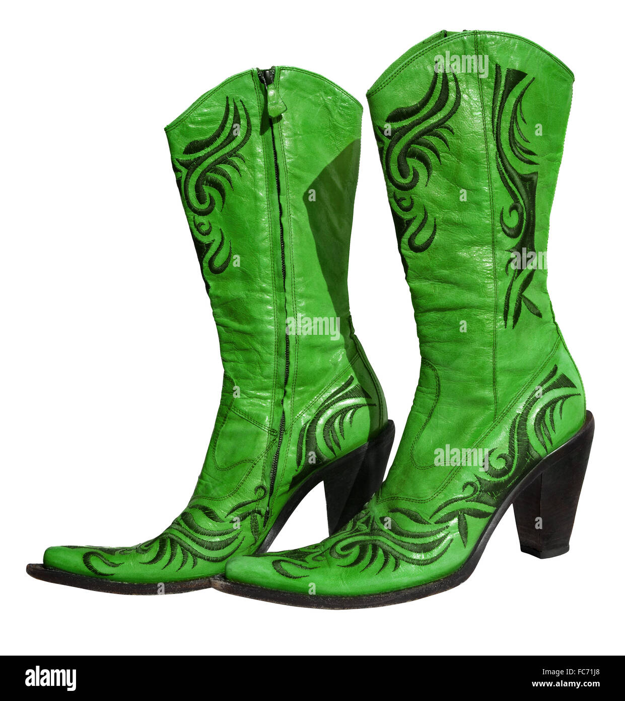 Leder Grün Stiefel Ausgeschnittene Stockfotos und -bilder - Alamy