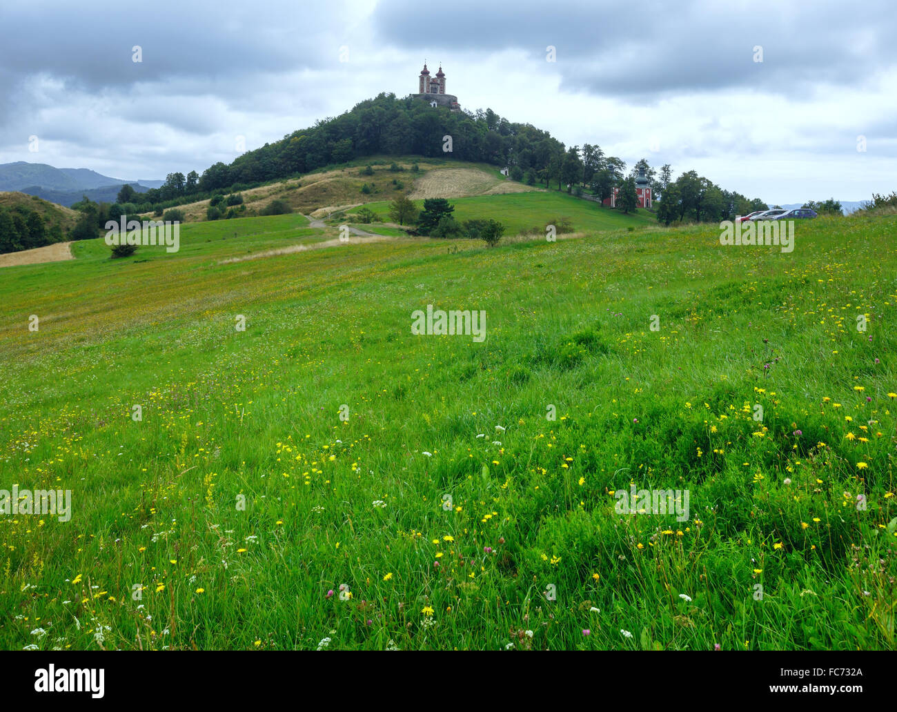 Kirche in Banska Stiavnica (Slowakei) Stockfoto