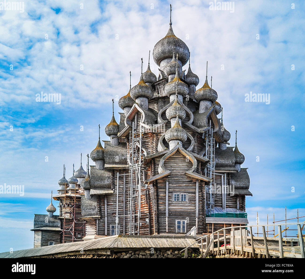 Kirche der Verklärung - Insel Kischi, Russland Stockfoto