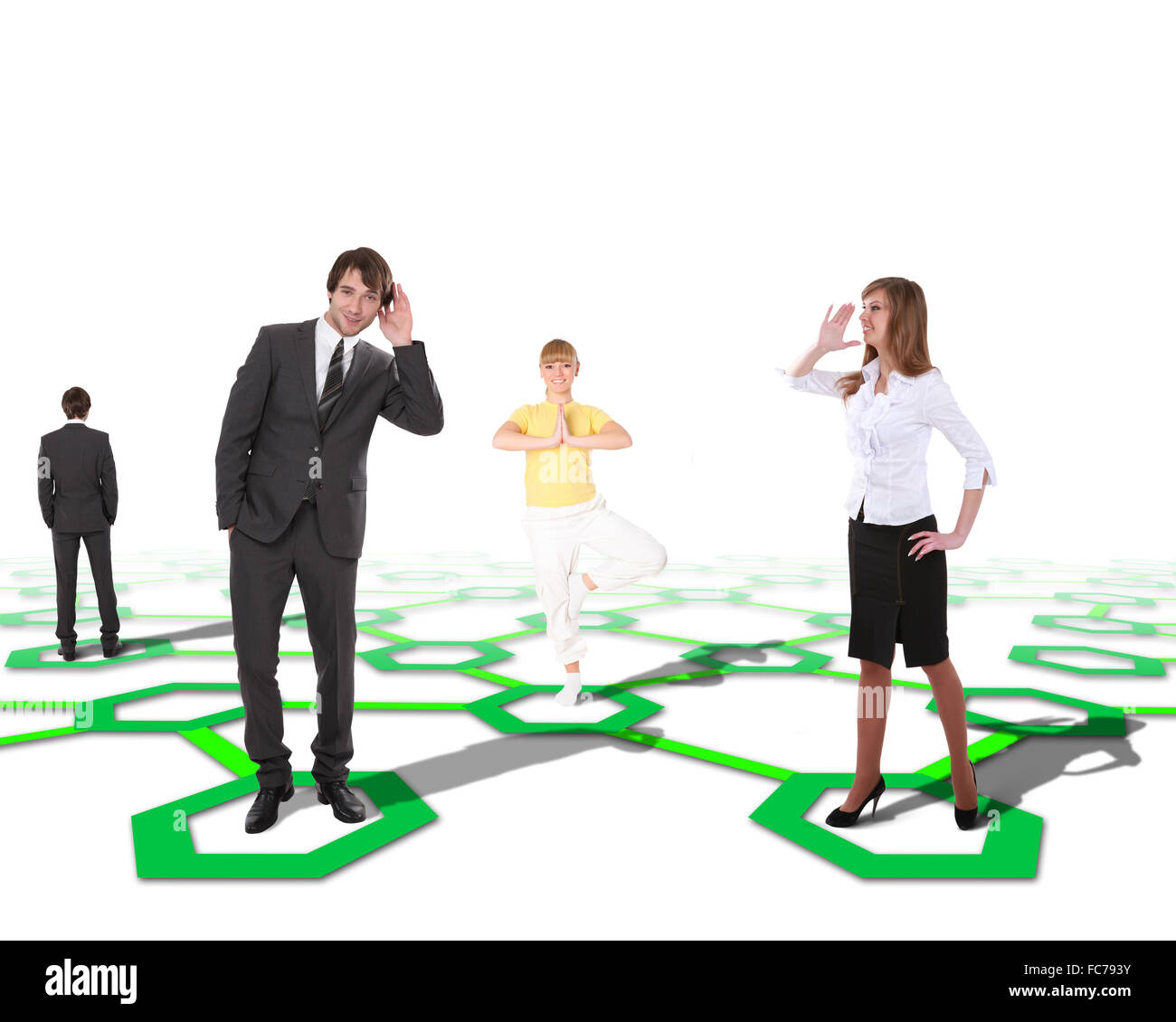 Bild von Menschen im sozialen Netzwerk verbunden Stockfoto